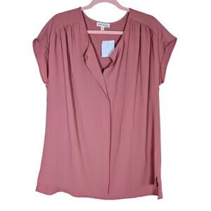 Faith And Joy Women's Shirt Top Blouse Size 2X Mauve Dusty Rose